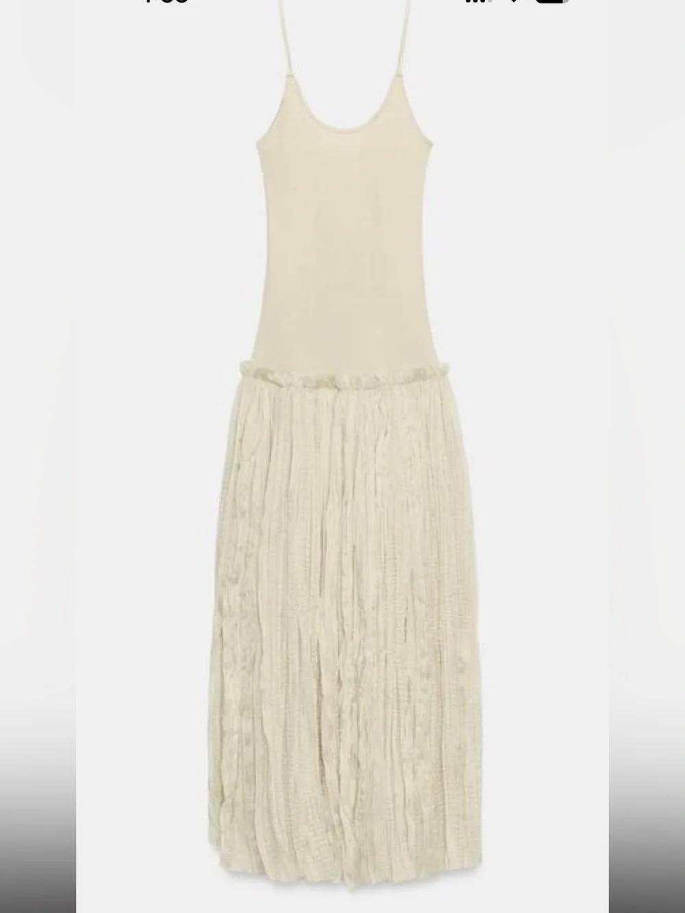 Zara Combination midi dress beige pink